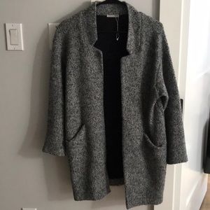 Zara Collection Grey Speckled Open Sweater Jacket